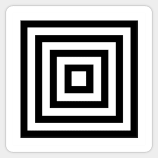 Black and white square background Sticker